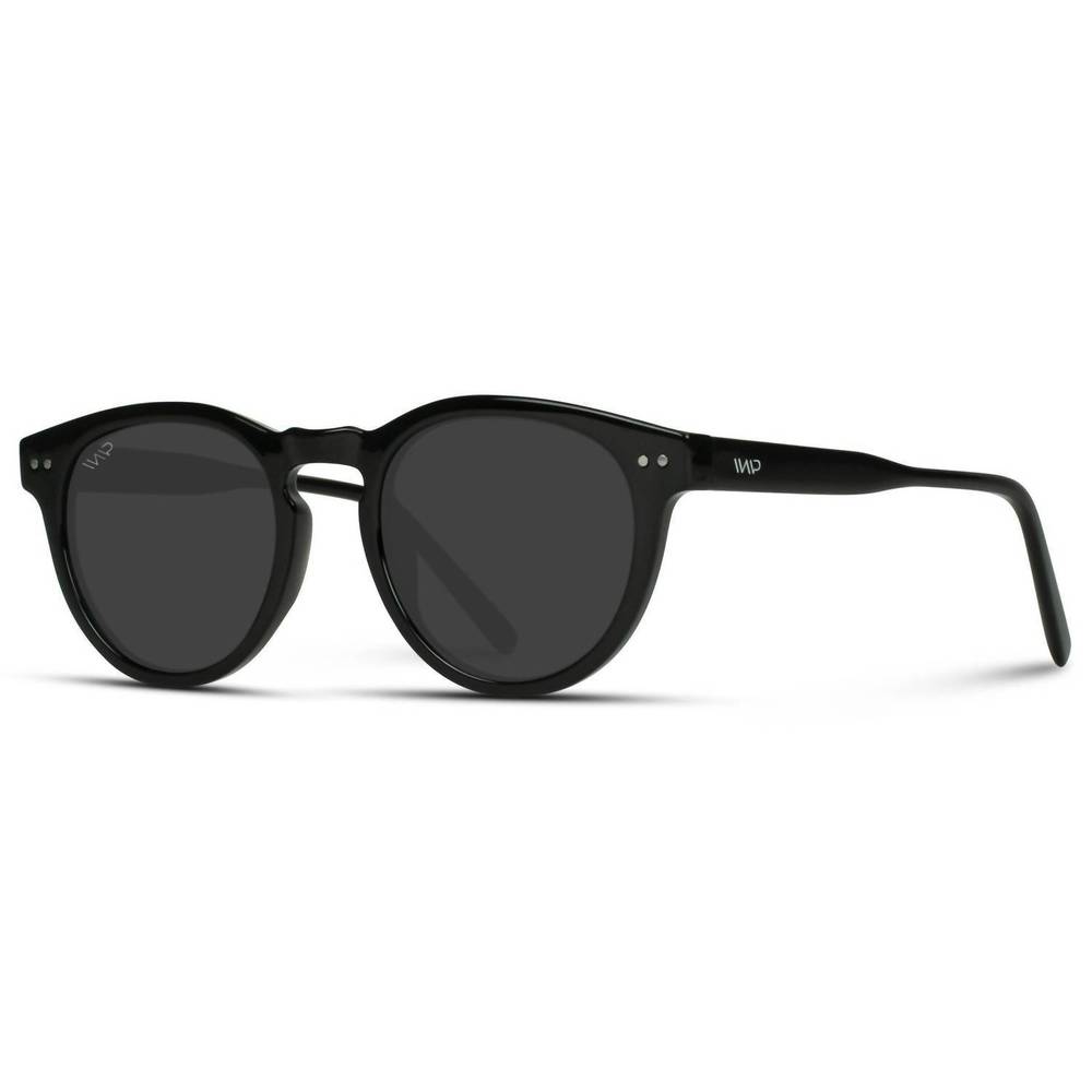 NEW WMP EYEWEAR women's tate round polarized sunglasses in black